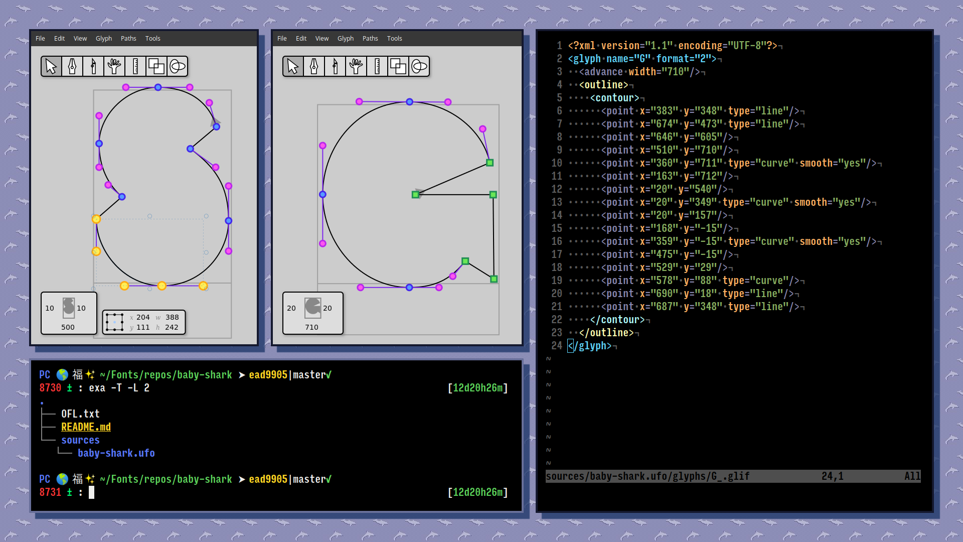 screenshot of eli's theme on linux